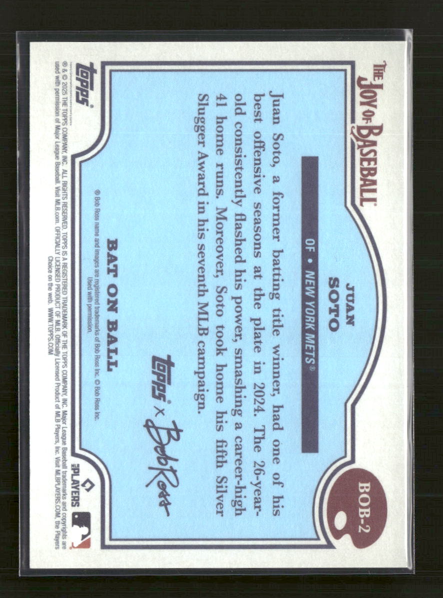 2025 Topps x Bob Ross: The Joy of Baseball Bat On Ball Juan Soto #BOB-2