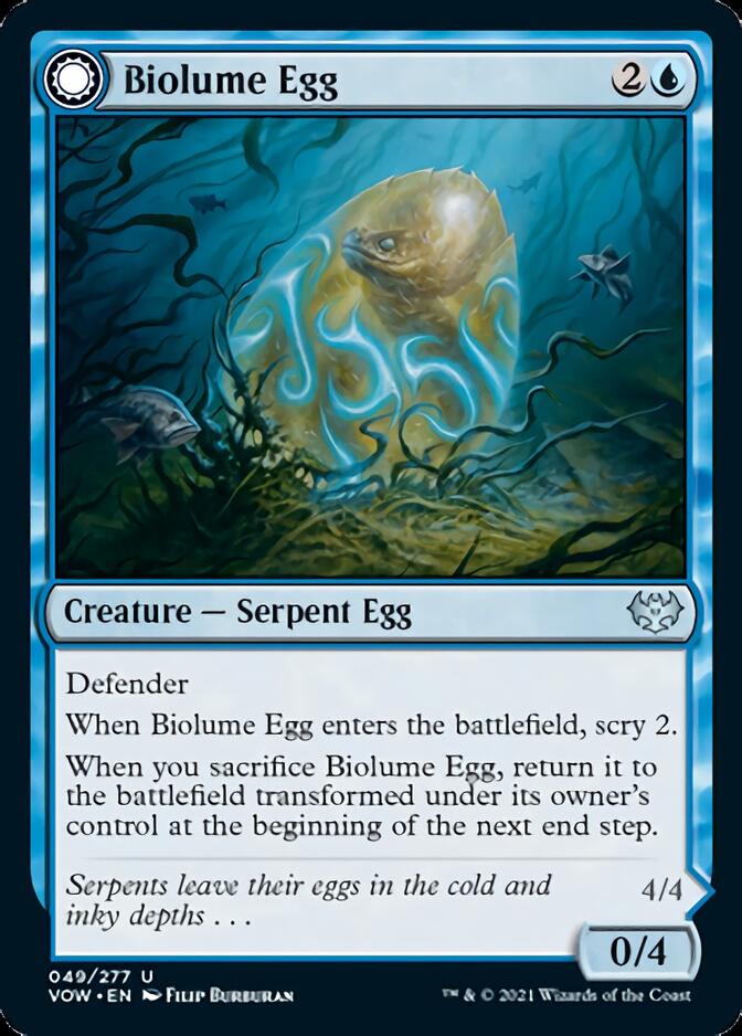 Biolume Egg // Biolume Serpent (VOW-049) - Innistrad: Crimson Vow: (Double Faced Transform)