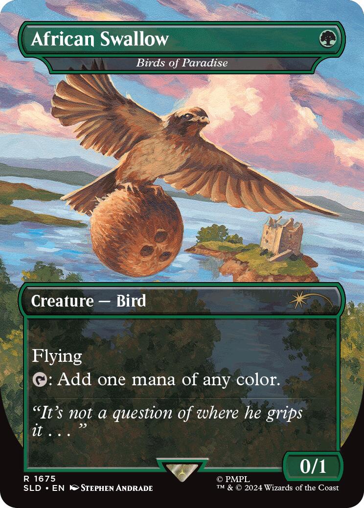 Birds of Paradise // Birds of Paradise (SLD-1675) - Secret Lair Drop / African Swallow (Borderless) Foil