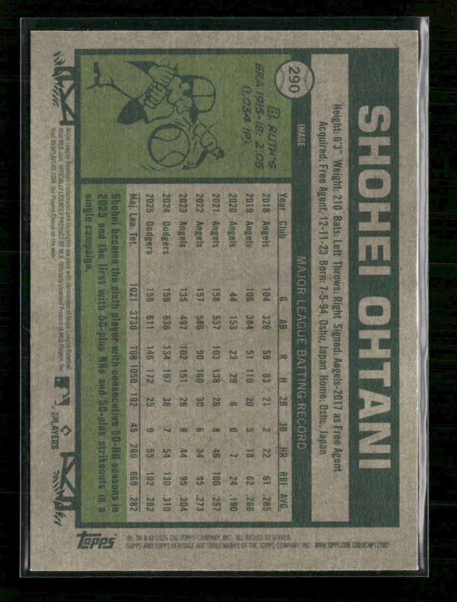 2026 Topps Heritage Shohei Ohtani #290c