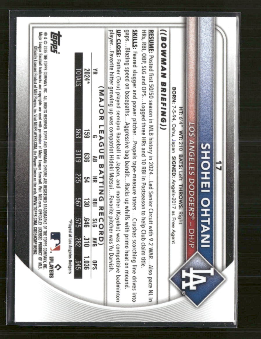 2025 Bowman Mojo Refractor Shohei Ohtani #17