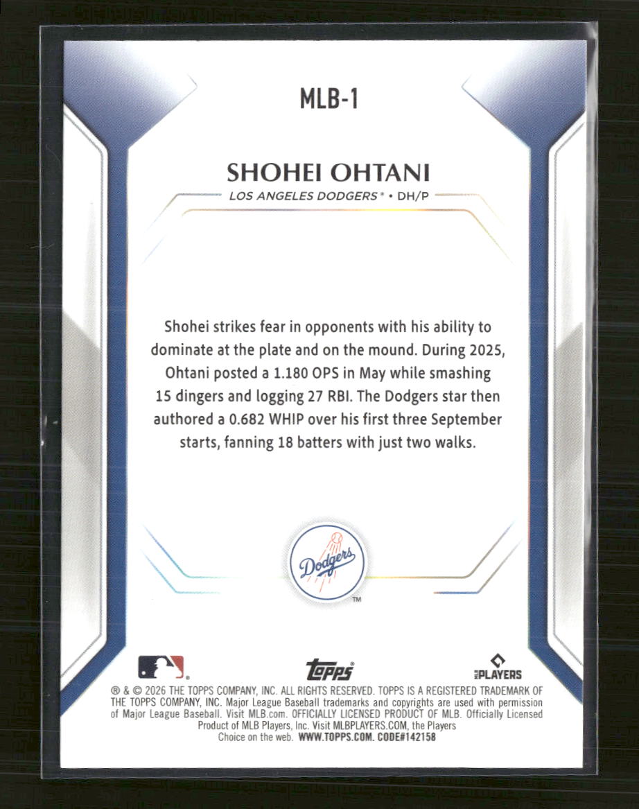 2026 Topps Wave Parallel Shohei Ohtani #MLB-1