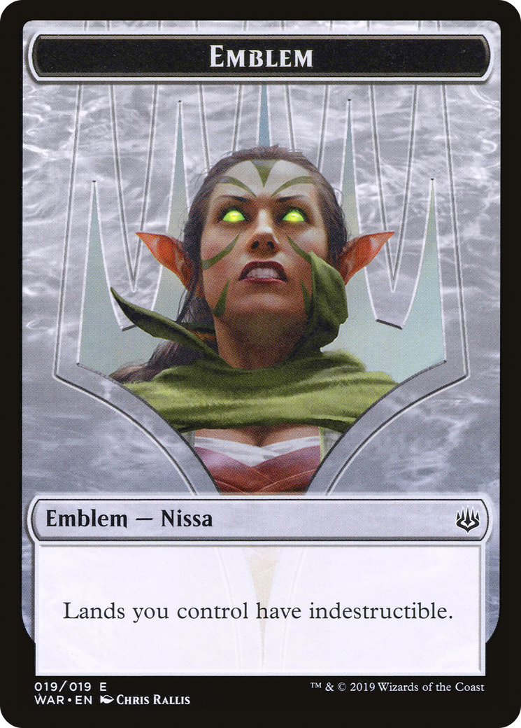 Nissa, Who Shakes the World Emblem (WAR-019) - War of the Spark Tokens