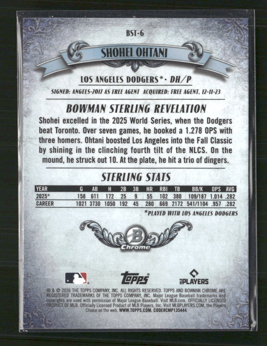 2026 Bowman Bowman Sterling Shohei Ohtani #BST-6