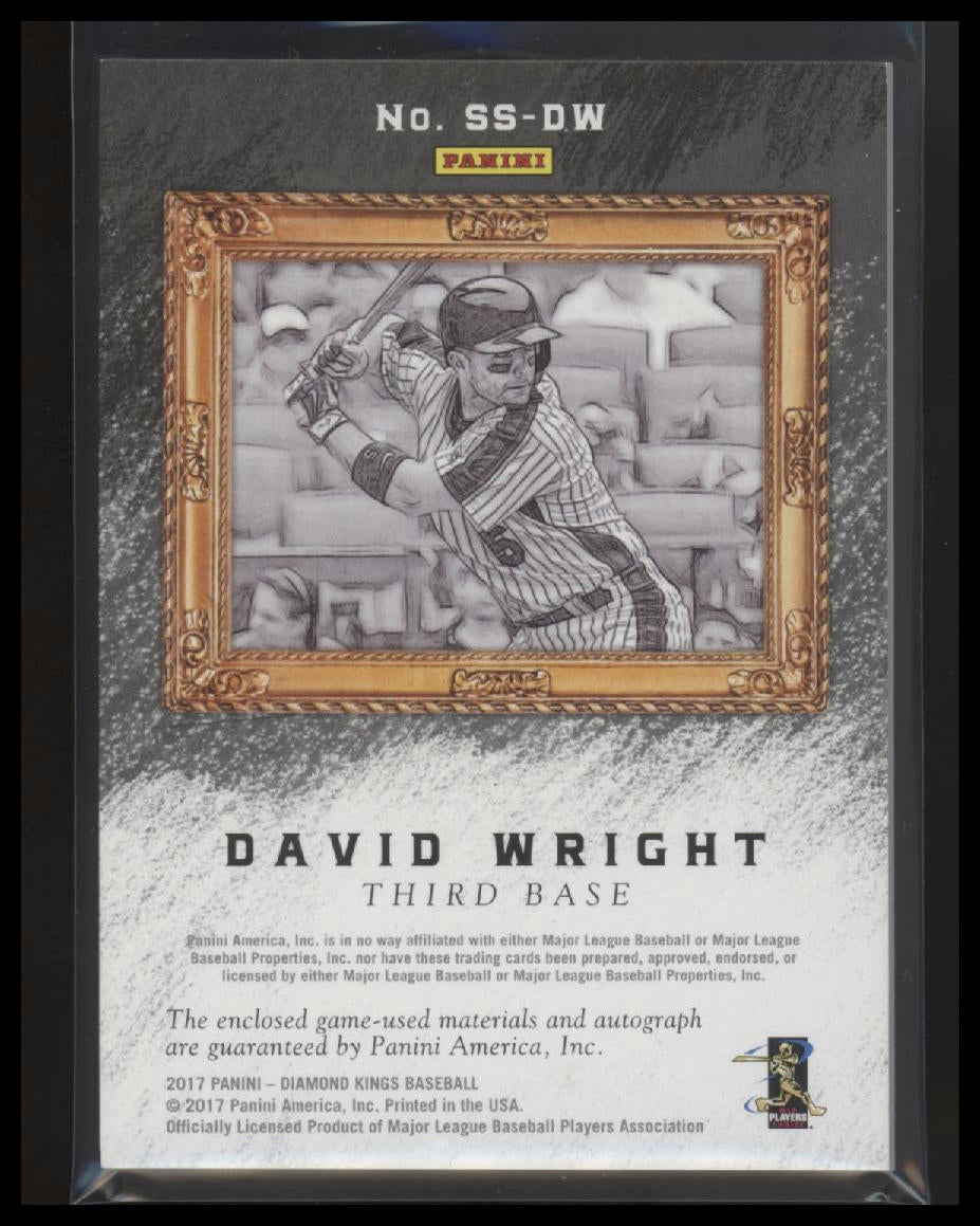 2005 Upper Deck Sweet Spot Signatures Glove Blue Ink David Wright #/10 #SS-DW
