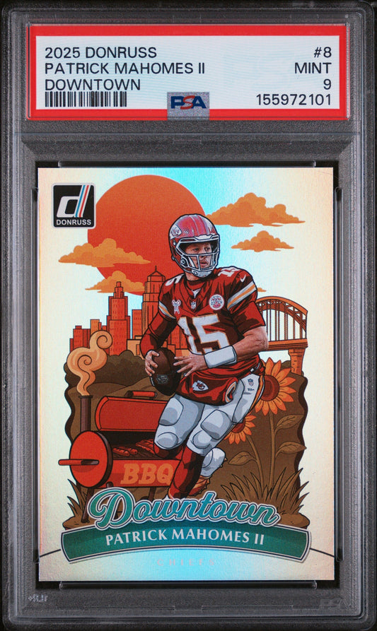 2025 Panini Donruss Downtown Patrick Mahomes II  PSA 9 #8