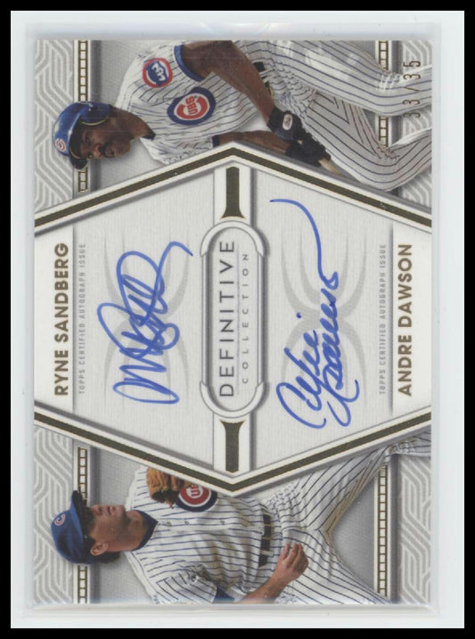 2021 Topps Definitive Collection Dual Auto R Sandberg / A Dawson #/35 #DAC-SD