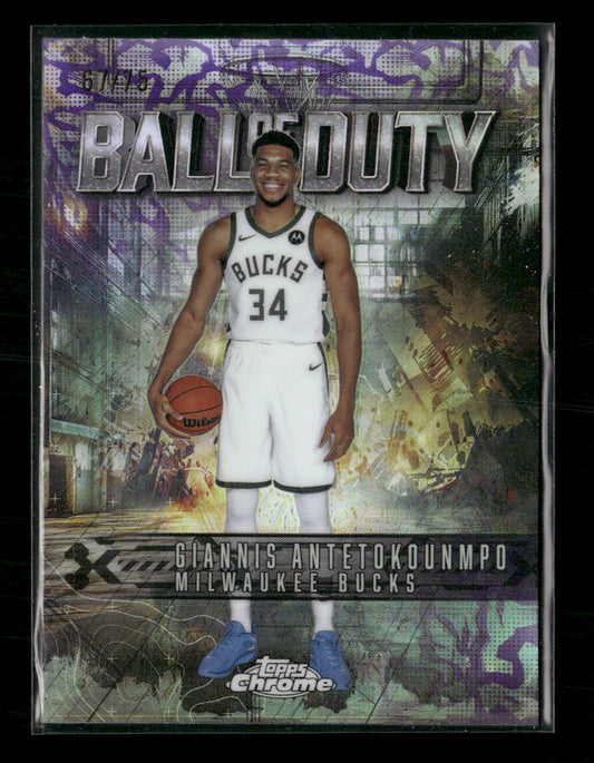 2025-26 Topps C Ball of Duty Purple Refractor Giannis Antetokounmpo #/75 #BD-4
