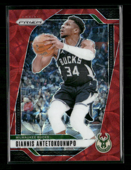 2024-25 Panini Prizm Prizms Red Scope Giannis Antetokounmpo #85