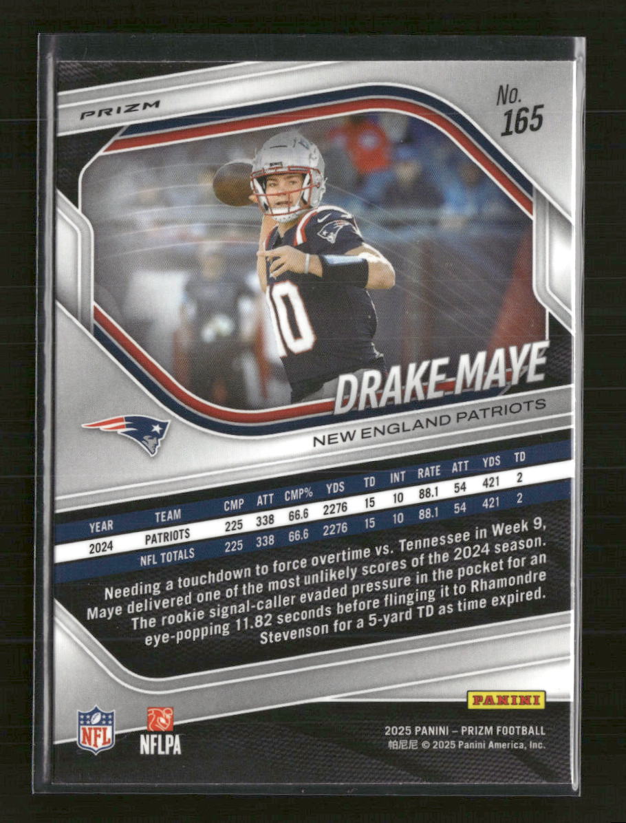 2025 Panini Prizm White Disco Drake Maye #165