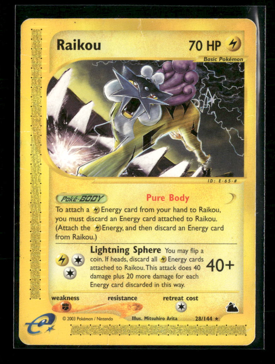Skyridge Raikou #028/144 *Damage*