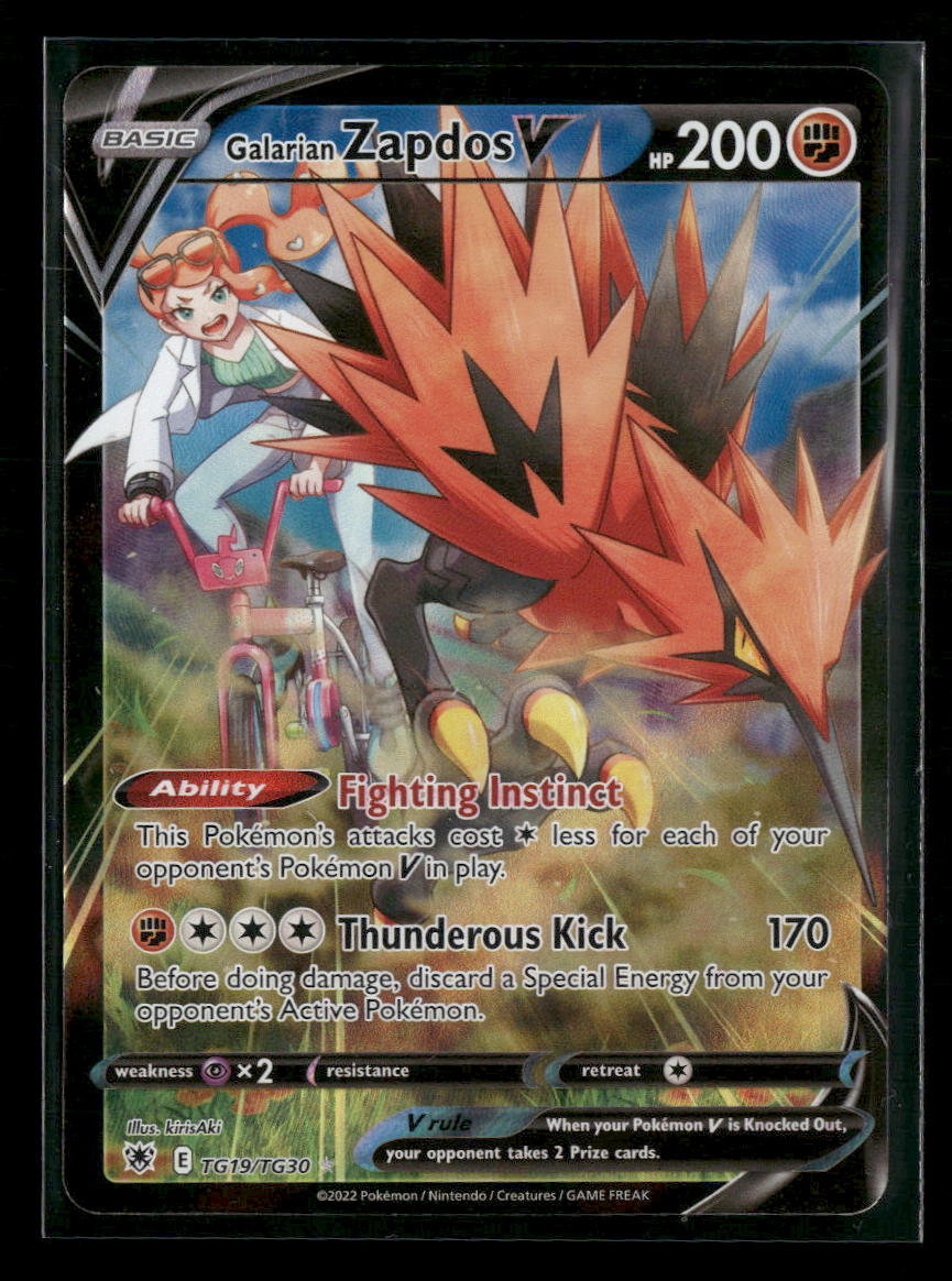 SWSH10: Astral Radiance Trainer Gallery Galarian Zapdos V #TG19/TG30