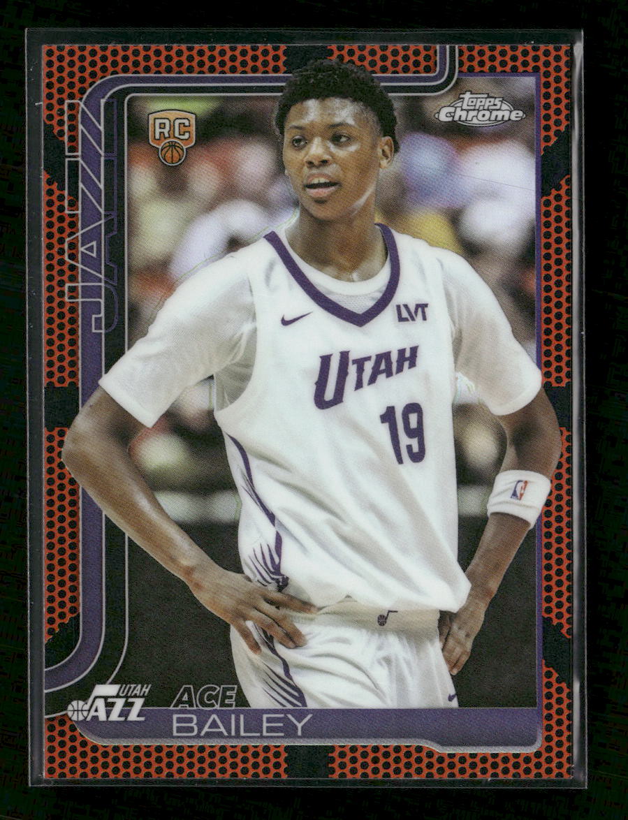 2025-26 Topps Chrome Basketball Refractor Ace Bailey Rookie #255