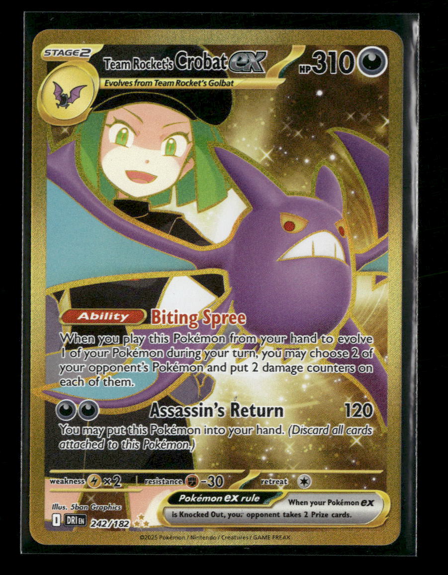 SV10: Destined Rivals Team Rocket's Crobat ex #242/182