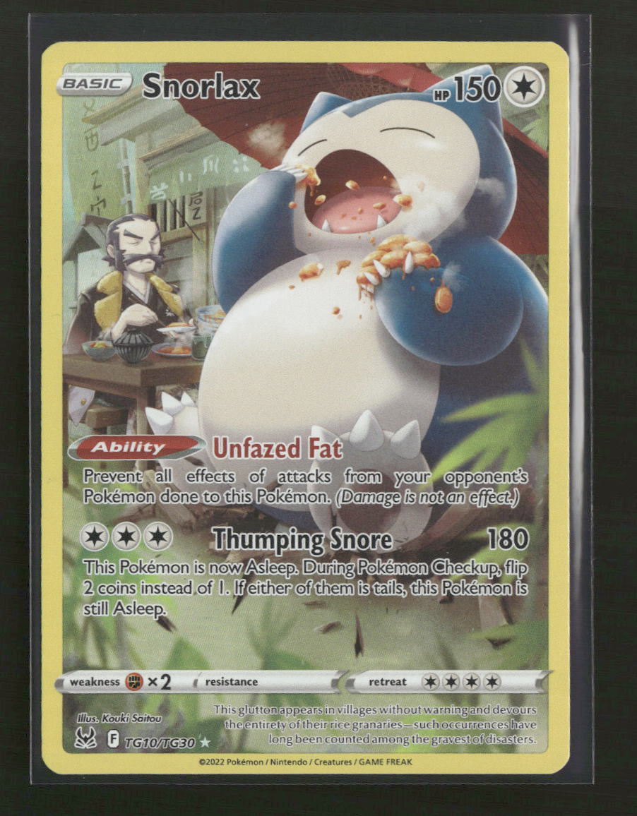 SWSH11: Lost Origin Trainer Gallery Snorlax #TG10/TG30