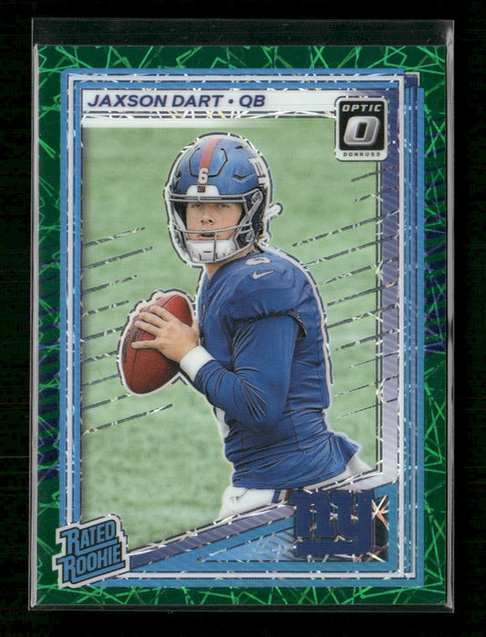 2025 Donruss Optic Green Velocity Jaxson Dart Rookie #273