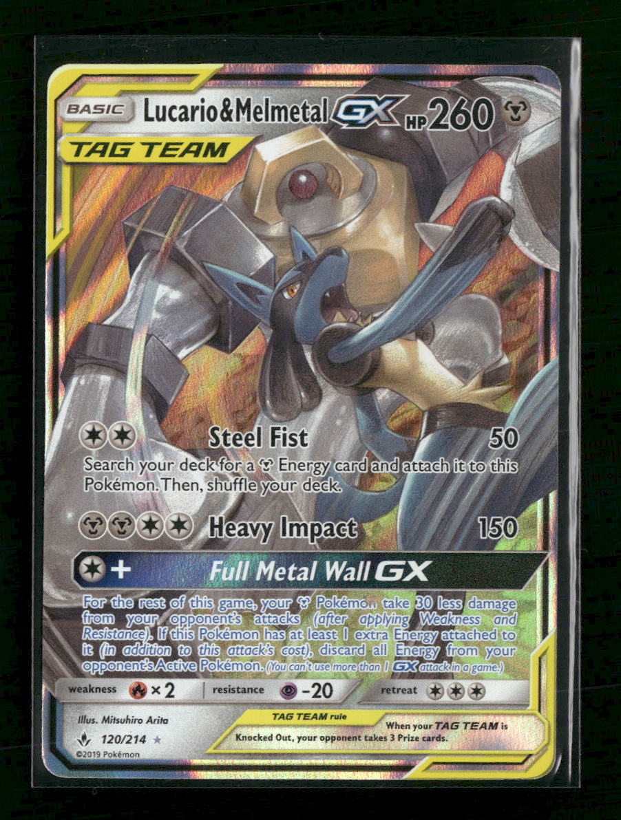 SM - Unbroken Bonds Lucario & Melmetal GX #120/214
