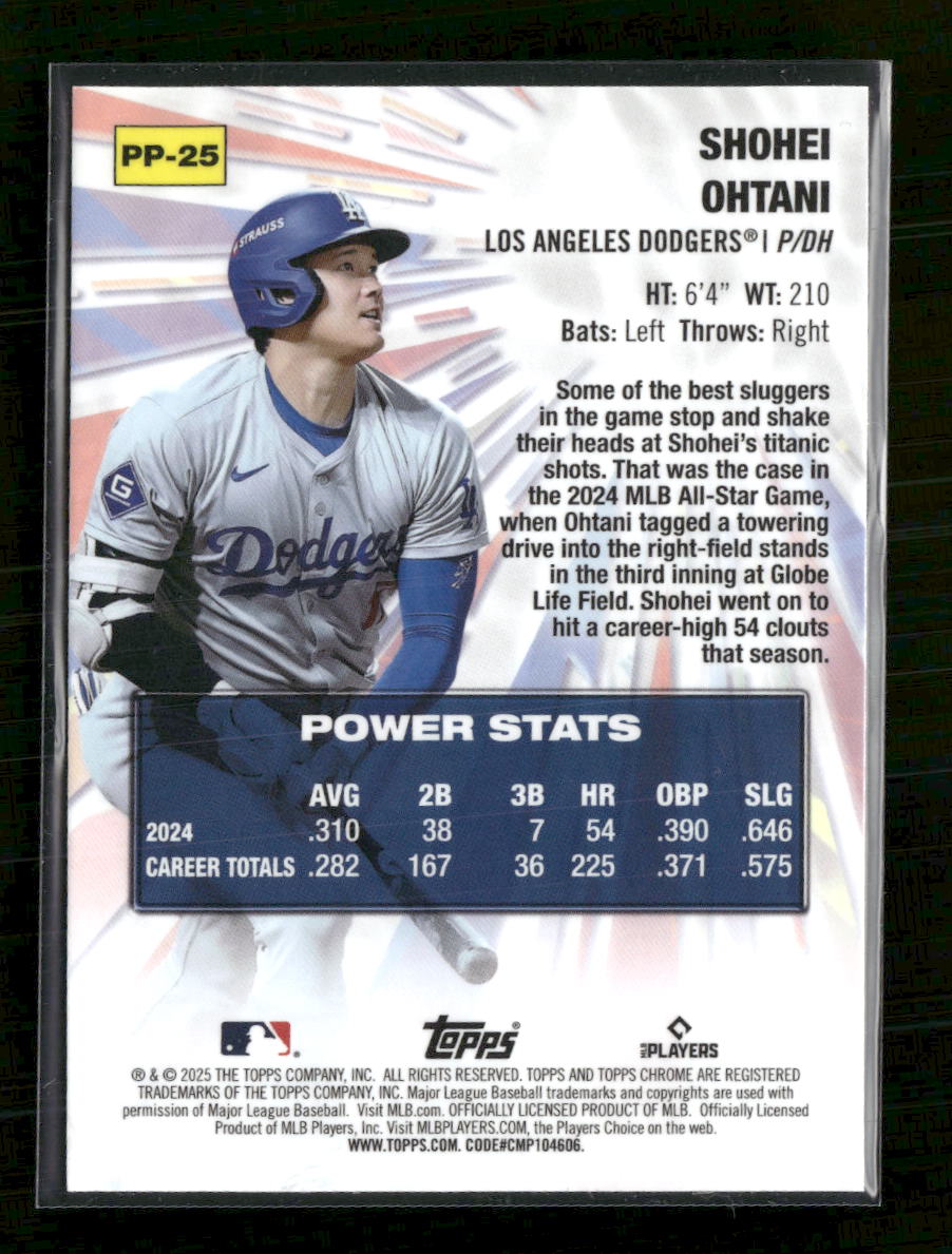 2025 Topps Chrome Power Players Shohei Ohtani #PP-25