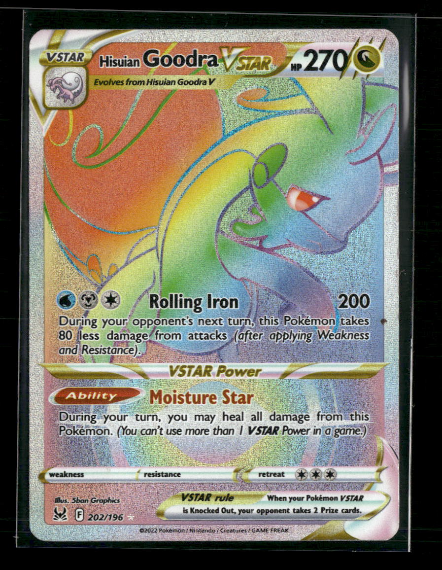 SWSH11: Lost Origin Hisuian Goodra VSTAR (Secret) #202/196