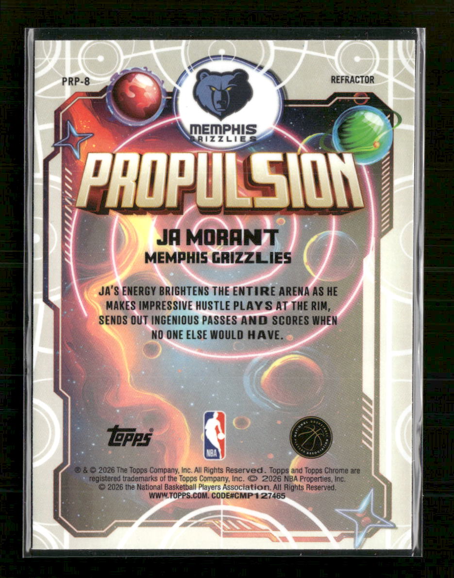 2025-26 Topps Chrome Cosmic Propulsion Ja Morant #PRP-8