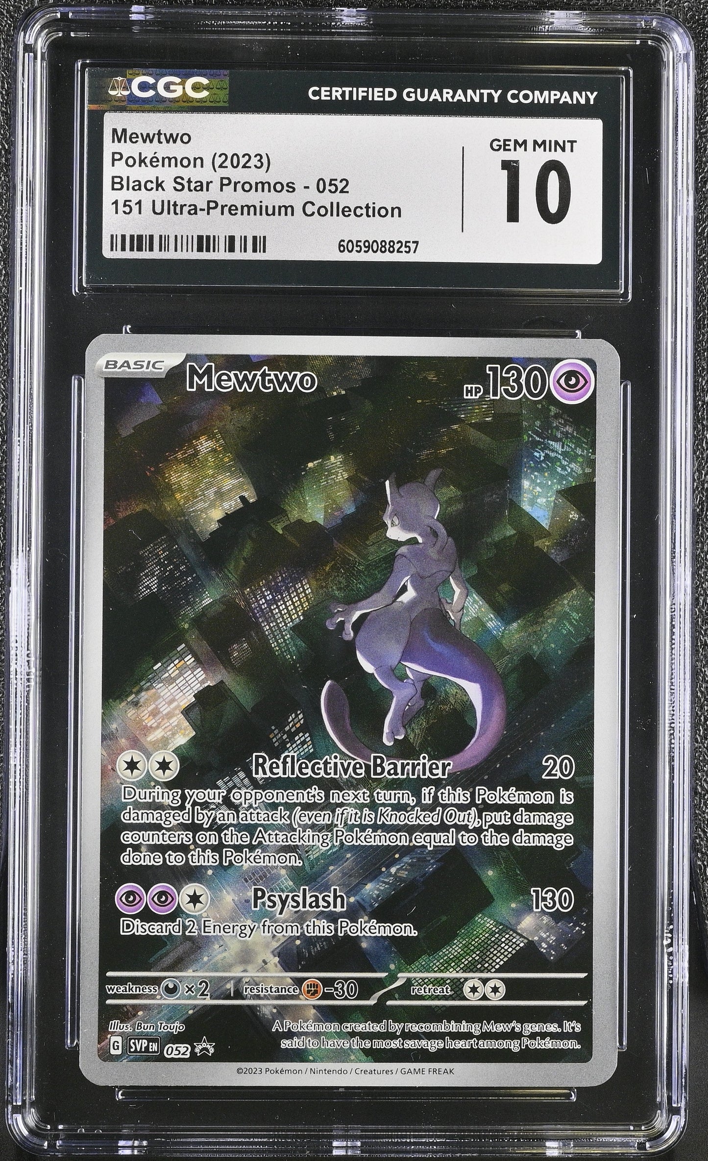 2023 Black Star Promos Mewtwo 10 CGC #052