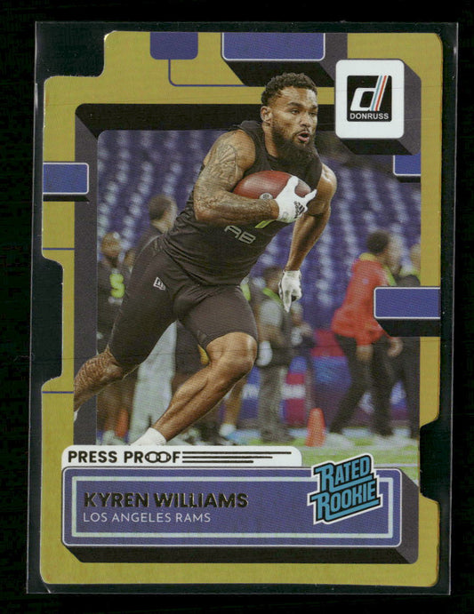 2022 Donruss Gold Die Cut Press Proof Kyren Williams Rookie #/25 #347