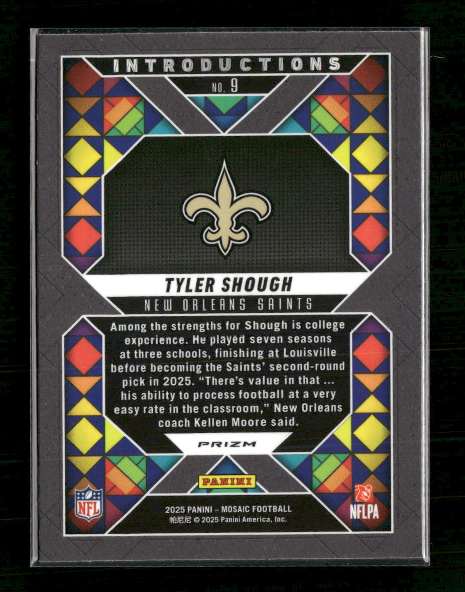 2025 Panini Mosaic Introductions Mosaic Tyler Shough #9