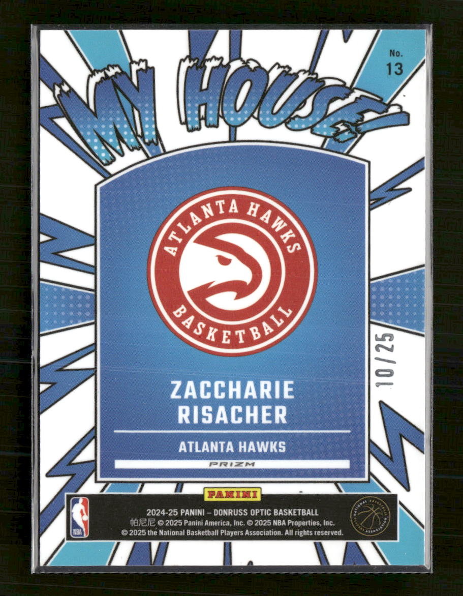 2024-25 Donruss Optic My House Pink Zaccharie Risacher #/25 #13