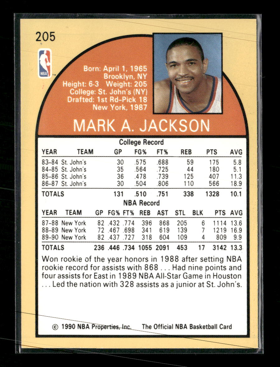 1990-91 Hoops Mark Jackson #205