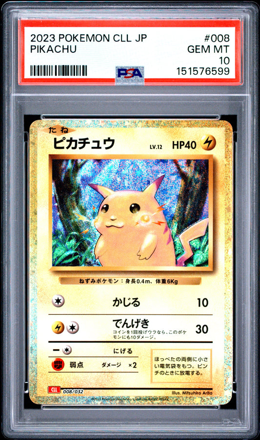 2023 Pokemon Japanese Charizard & Ho-Oh Ex Deck Pikachu 10 PSA #008
