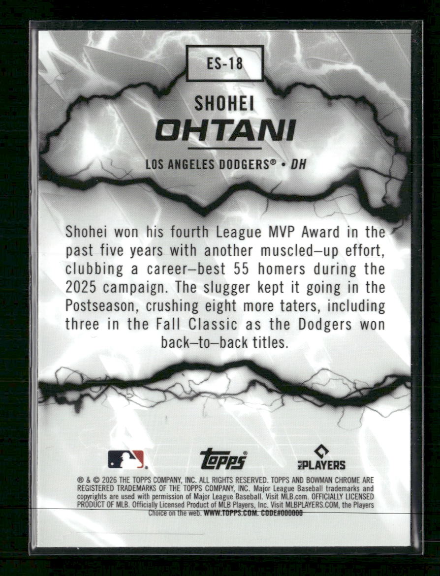 2026 Bowman Electric Sluggers Refractor Shohei Ohtani #ES-18