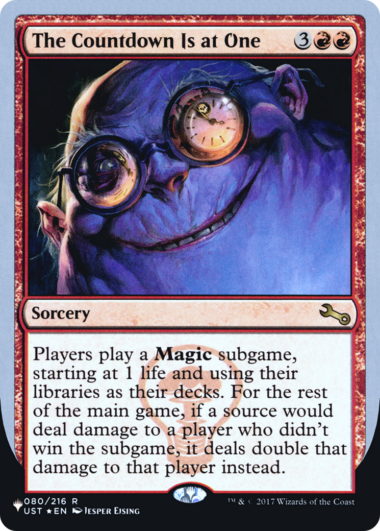 The Countdown Is at One (LIST-028) - The List (Unfinity Foil Edition) Foil