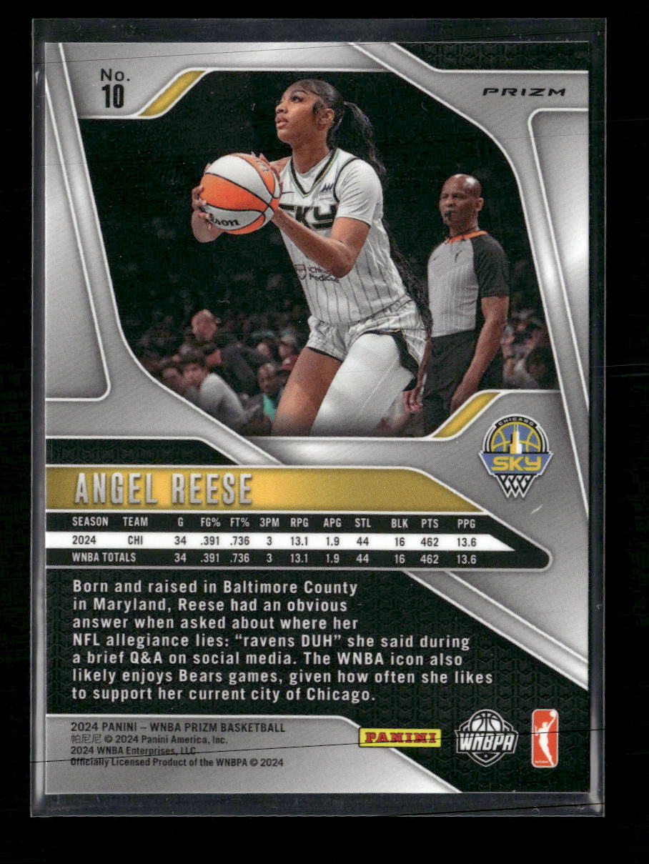 2024 Panini Prizm WNBA WNBA Logo Prizms Angel Reese Rookie #10