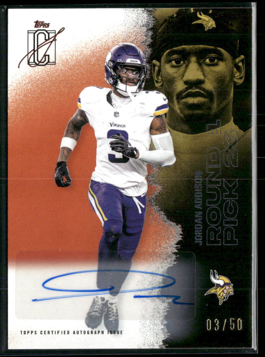 2025 Topps Signature Class Orange Jordan Addison #/50 #87