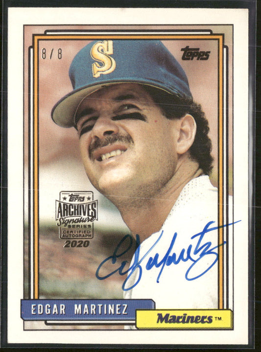 2020 Topps Archives Signature Retired Player Edition - Edgar Martinez  #/8  #553