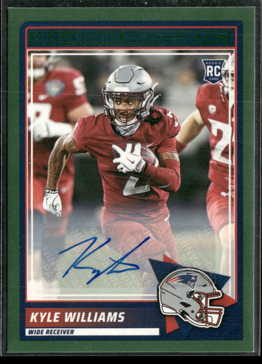 2025 Score Base Rookie Signatures Green Kyle Williams Rookie Auto #57