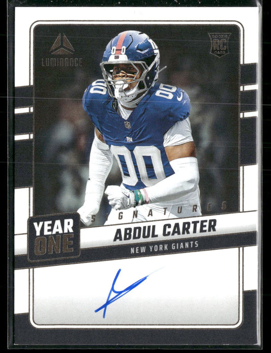 2025 Panini Luminance Year One Signatures RPS Abdul Carter Auto #YOS-ACR
