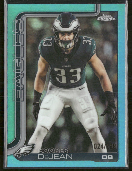 2025 Topps Chrome Teal Refractor Cooper DeJean #/299 #252