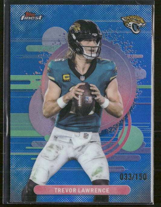 2025 Finest Blue Refractor Trevor Lawrence #/150 #135