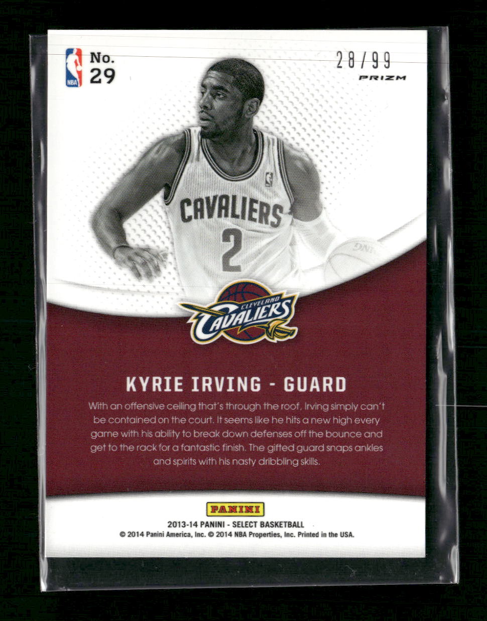 2013-14 Panini Select Skills Prizms Purple Kyrie Irving #/99 #29