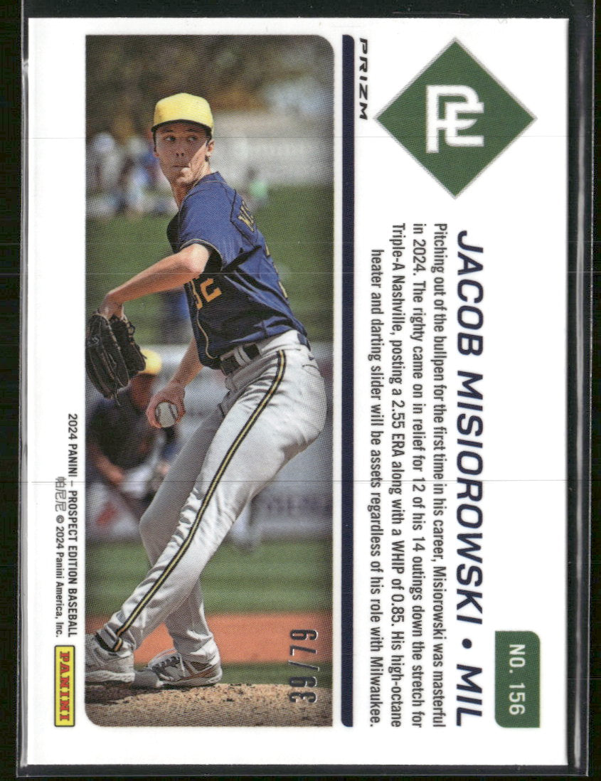 2024 Panini Prospect Edition Pink Velocity Holo #/79 Jacob Misiorowski #156