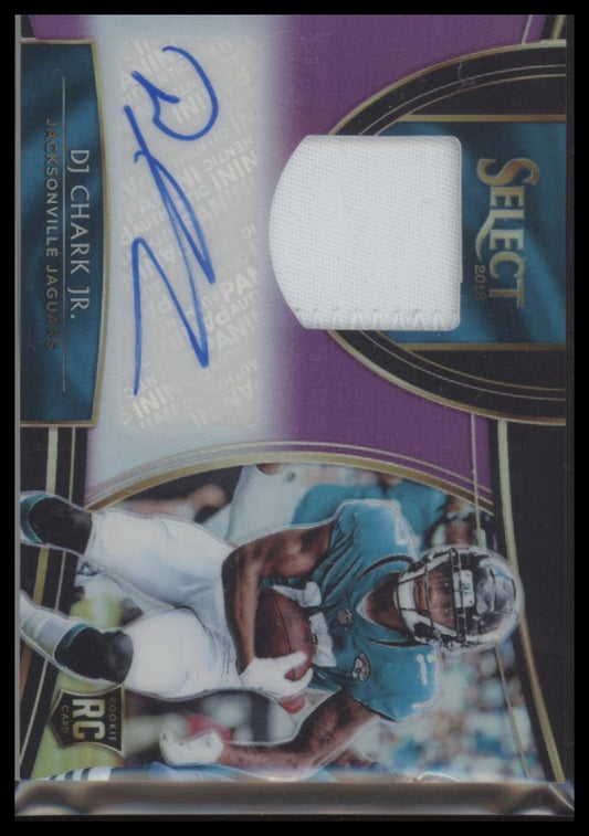 2018 Panini Select Rookie Signature Mem Purple Prizm DJ Chark Jr. /49 Auto