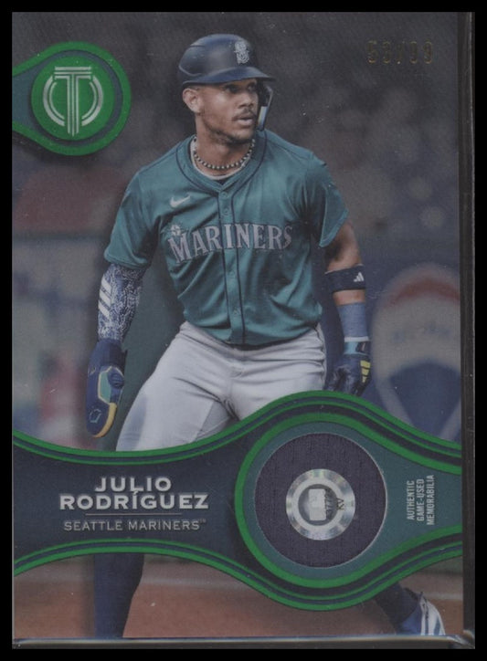 2024 Topps Tribute Stamp of Approval Relics Green /99 Julio Rodríguez #SOA-JR