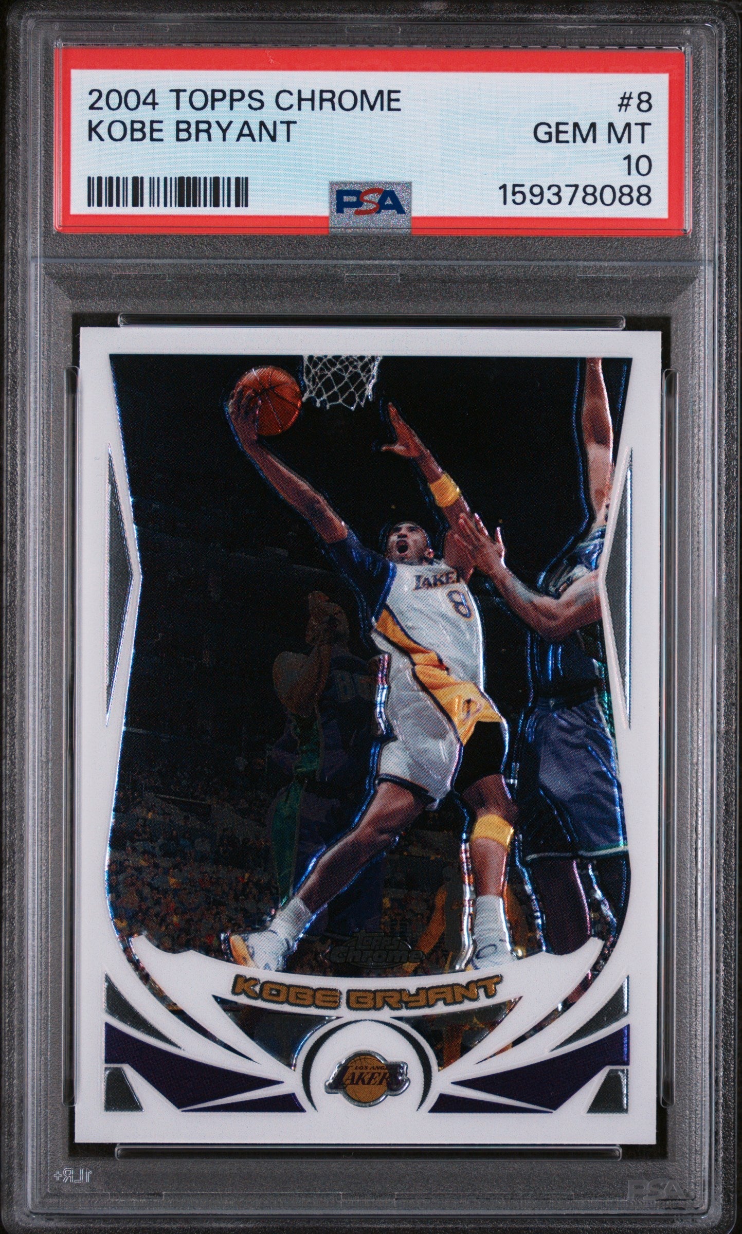 2004 Topps Chrome Kobe Bryant 10 PSA #8