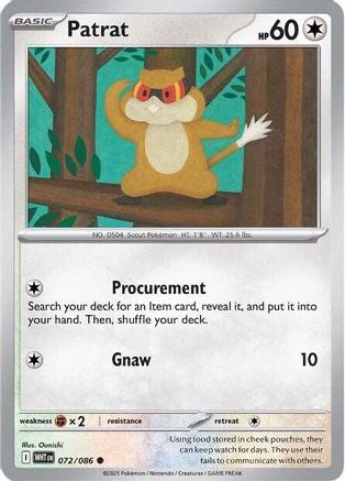 Patrat 072/086 - SV White Flare Reverse Holofoil