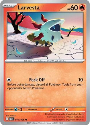 Larvesta 015/086 - SV Black Bolt Reverse Holofoil
