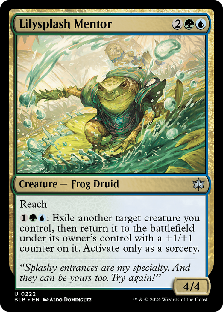 Lilysplash Mentor (BLB-222) - Bloomburrow Foil