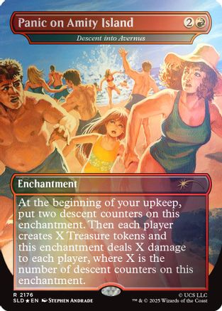 Panic on Amity Island - Descent into Avernus (Rainbow Foil) (SLD-2176) - Secret Lair Drop Series Foil