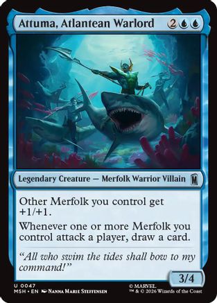 Attuma, Atlantean Warlord (MSH-047) - Marvel Super Heroes Foil