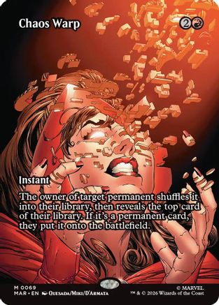 Chaos Warp (Borderless) (MAR-069) - Marvel Universe Eternal-Legal Foil